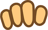Mascot left hand